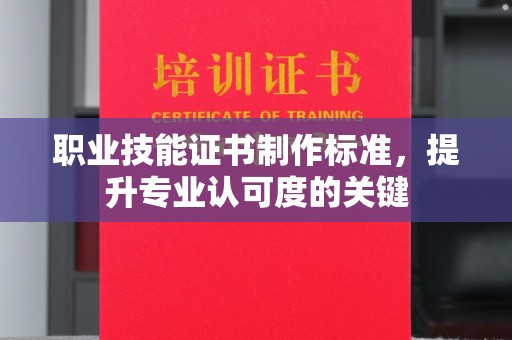 下营职业技能证书制作标准，提升专业认可度的关键