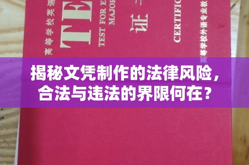 下营揭秘文凭制作的法律风险，合法与违法的界限何在？
