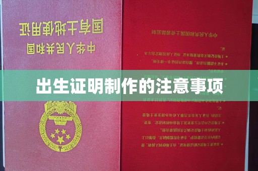 下营出生证明制作的注意事项
