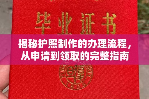 下营揭秘护照制作的办理流程，从申请到领取的完整指南